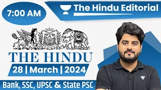 28 Mar 2024  The Hindu Analysis  The Hindu Editorial  Editorial by Vishal sir  Bank  SSC  UPSC [upl. by Martguerita]