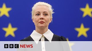 Yulia Navalnaya addresses European Parliament after Alexei Navalnys death  BBC News [upl. by Assirak]