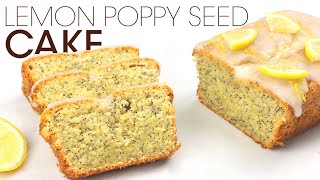 Lemon Poppy Seed Cake Recipe with Lemon Frosting  How To Cuisine [upl. by Assetnoc]