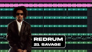 21 SAVAGE  REDRUM  FL STUDIO REMAKE 99 ACCURATE [upl. by Namwob]