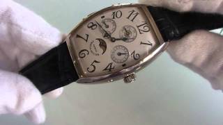 FRANCK MULLER MONTRE CINTREE CURVEX ＭINUTE REPEATER QUANTIEME PERPETUEL [upl. by Aicilf104]