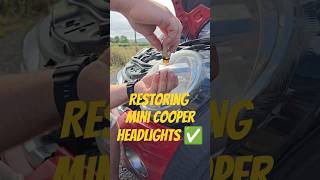 How I Restore Headlights ✅️ headlightrestoration cloudy headlights wetsand polish seal [upl. by Kalina]