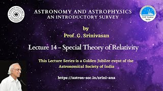 Lecture 14  Special Theory of Relativity [upl. by Aineles]