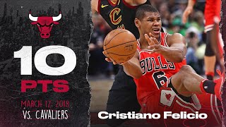 Cristiano Felicio DOUBLE DOUBLE vs Cleveland  Chicago Bulls [upl. by Natsud]