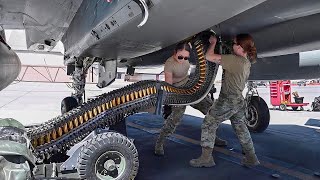 Reloading US Most Feared Fighter Jet With 1000s of Scary Rounds [upl. by Annohsed]