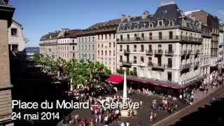 Flashmob de lOSR Orchestre de la SuisseRomande avec 58 musiciens à la place du Molard  Genève [upl. by Vincents]