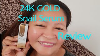 24k Gold Snail Serum Review  Evez Mendoza [upl. by Kashden151]