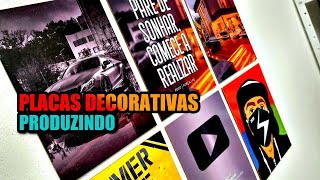 COMO FAZER PLACAS DECORATIVAS EM MDF [upl. by Gilbertson355]