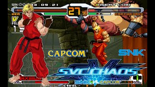 SNK vs Capcom SVC Chaos 60fps HardestKen Masters No Lose ALL [upl. by Whittaker]