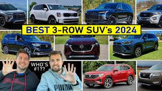 BEST 3Row Midsize SUVs for 2024  Our Expert Ranking After Reviewing ALL of Them Top 10 [upl. by Kamp]