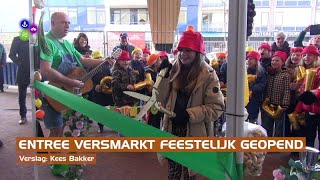 Entree versmarkt Makado Centrum feestelijk geopend door kinderen van de Julianaschool [upl. by Eelytsirk]