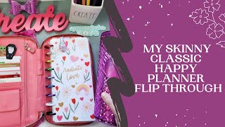 Plan With Me  A Flip Through Of My 2023 Skinny Classic Happy Planner Setup [upl. by Obadiah738]