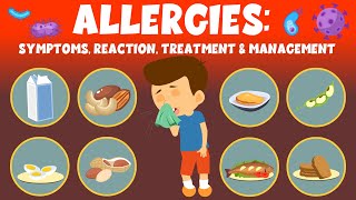 Allergies Symptoms Reaction Treatment amp Management  Video for Kids [upl. by Mareah]