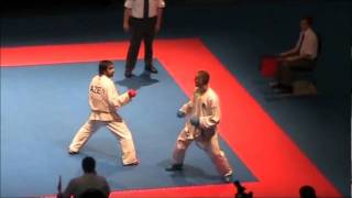 Kumite 75kg RAFAEL AGHAYEV vs SLO  46th EKF European Karate Championships [upl. by Ajssatan]