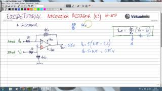 ElectroTutorial 352 Amplificador Restador 03 OpAmp [upl. by Nolyaw641]