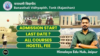 Banasthali Vidhyapith  Full Detail Admission Courses Hostel Fees Campus  By Amit Choudhary [upl. by Yelyak286]