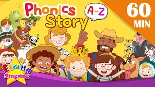 English Phonics Story  A to Z for Children  Collection of Kindergarten Story [upl. by Assilam241]