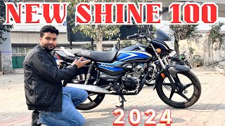 Honda New Shine 100cc Bike 2024 Model Price Mileage Features Detail Review New Shine 100 2024 Model [upl. by Ahsauqal]