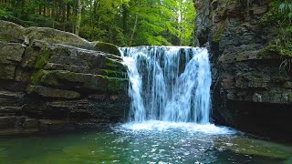 Austria 4K Ultra HD Mountain Waterfall  Calming Background for Relaxation Studying amp Deep Sleep [upl. by Andromada607]