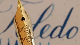 Vintage Goldfilled Conklin Leverfiller Fountain Pen  3 Toledo Flex Nib [upl. by Valeda]