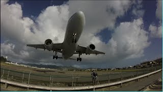 Insanely Low Takeoff from St Maarten SXM in Opposite Direction over Maho Beach [upl. by Briana]