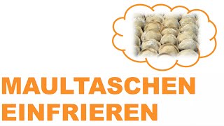 Maultaschen einfrieren amp haltbar machen Die Anleitung [upl. by Osnofla]