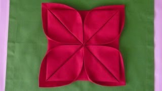 Napkin Folding  Lotus [upl. by Yniattirb]