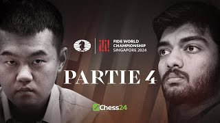 4 Partie der FIDEWELTMEISTERSCHAFT  Ding Liren vs Gukesh Dommaraju [upl. by Larrie]