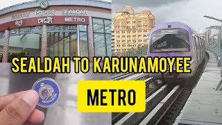 Sealdah Metro Station Sealdah To Karunamoyee Metro Station Kolkata MetroSealdah Metro Full Detail [upl. by Kerby]