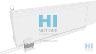 HiMotions Telescopic sliding gate two leaves bottom mounting [upl. by Galliett]