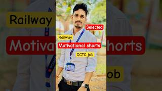 Finally selected CCTC job railway 🥳 motivational railway selection congratulations happy short [upl. by Rodman203]