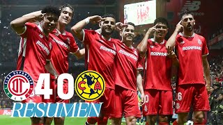 TOLUCA 40 AMÉRICA J17  GOLEADA en el infierno [upl. by Aicnerolf]