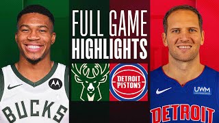 BUCKS at PISTONS  FULL GAME HIGHLIGHTS  January 22 2024 [upl. by Atalya391]