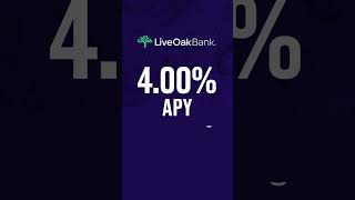 Earn 400 APY  Live Oak Business Savings Account shorts [upl. by Waugh]