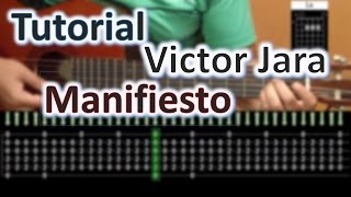 Manifiesto  Victor Jara  Tutorial Guitarra  Entre guitarras [upl. by Ael]