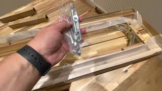 Unboxing and building an IKEA Skogsta bench [upl. by Piggy279]