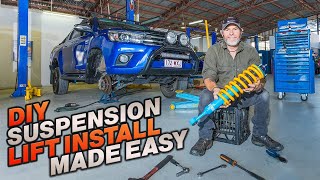 DIY LIFT KIT INSTALL SECRETS How to install a 4x4 lift kit at home in half a day [upl. by Pinelli]