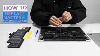 How to Replace Macbook Pro A1398 BatteryRetina15quotinchMid 2015 Pro [upl. by Lyrahs]