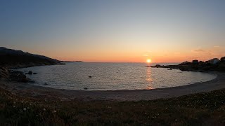 Coucher de soleil à la plage des Cabines à la Marine de Davia à Corbara en Corse  moment paisible [upl. by Ile802]