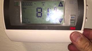 Filtrete Thermostat  Changing the battery [upl. by Narhet]