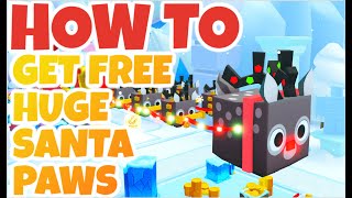 🐶 HOW TO GET A FREE SANTA PAWS HUGE PET IN PET SIM 99 CHRISTMAS UPDATE PART 2 ROBLOX [upl. by Crudden]