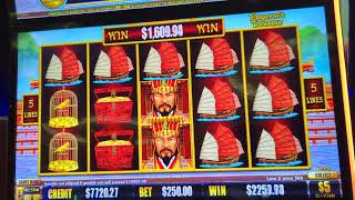 DollarStorm  Emperors Treasure 250 Max Bet High Paying Mutliple Features Pokies Slots Australia [upl. by Colly926]