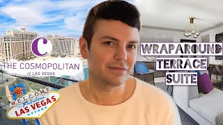 Cosmopolitan of Las Vegas Wraparound Terrace Suite  Room Tour amp Review [upl. by Sydalg]