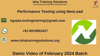 Performance Testing using NeoLoad Demo By Sarvanana sir Pls whatsapp us on 91 8019952427 to enroll [upl. by Onairpic117]