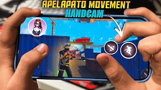 MOBILE APELAPATO 1 VS 4 MOVEMENT HANDCAM  Movement Speed Trick  Apelapato Trick  Free Fire [upl. by Anerhs696]