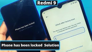 Factory Reset XIAOMI Redmi 9  Unlock after factory reset password Solution XIAOMI M2004J19G [upl. by Shir]