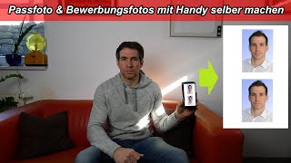 Biometrisches Passbild kostenlos selber machen mit Handy App  Passfoto selber schießen [upl. by Ylil]