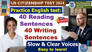 US Citizenship 2024  Master the USCIS Official Sentences for English Reading and Writing Test [upl. by Eeltrebor775]