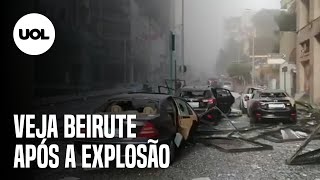 Explosão em Beirute veja como ficou a cidade [upl. by Mayberry22]