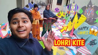 Happy Lohri 2024 😱 Big Kite Flying On Roof Cutting Kite [upl. by Nyrb]